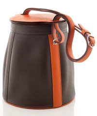 Hermès Brown/Orange Leather Farming Bag