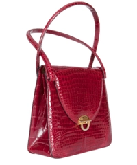 Vintage Handbag in Red Croco