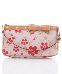 Louis Vuitton Pochette Handbag, Limited Edition in Pink Monogram Cherry Blossom