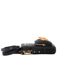 Miu Miu Mini Shoulder Bag in Black Leather