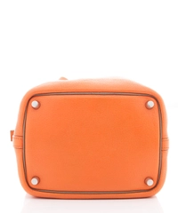 Hermès 'Picotin Lock PM' Bag in Orange Clemence Leather