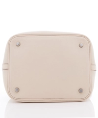 Hermès 'Picotin Lock MM Bag' in  Off White Clemence Leather