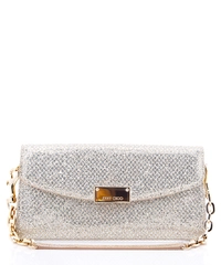 Jimmy Choo 'Riane' Clutch Bag in Champagne Glitter Fabric 