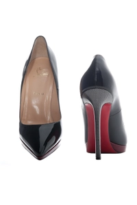 Christian Louboutin 'Pigalle Plato' Pumps in Black Patent Leather