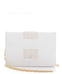 Valentino Garavani Night Shoulder Bag in White Leather