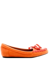 Lanvin Moccasins in Orange Leather