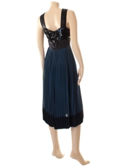 Just Cavalli Black Pleated Paillette Cocktail Dress