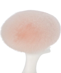 Pink Blue Shadow Fox Fur Beret
