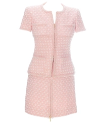 Chanel Roze Bouclé Mantelpak 95P