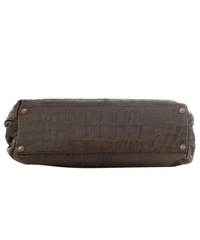 Miu Miu Green Croc Embossed Shoulder Bag