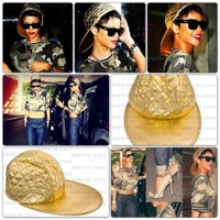 Chanel Black Quilted Leather Baseball Cap