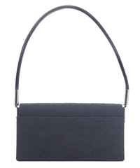 Gucci Black Monogram Canvas Pochette Shoulder Bag