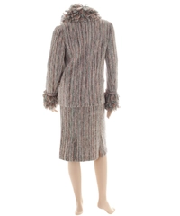 Missoni Multicolor Fringed Knit Skirt Suit