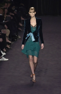 Tom Ford for Yves Saint Laurent Petrol Blue Velvet Ensemble 2003