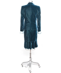 Tom Ford for Yves Saint Laurent Petrol Blue Velvet Ensemble 2003