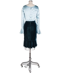 Tom Ford for Yves Saint Laurent Petrol Blue Velvet Ensemble 2003