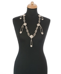 Versace Medusa Safety Pin Riem / Halsketting in Zilver