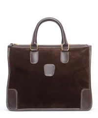 Gucci Brown Suede Leather Handbag