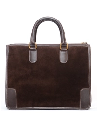 Gucci Brown Suede Leather Handbag