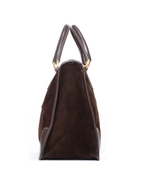 Gucci Brown Suede Leather Handbag