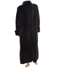 Bloder Pelz Long Length Aubergine Plucked Female Mink Fur Coat