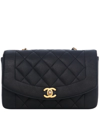 Chanel Flap Bag in Black Matelasse Caviar Leather