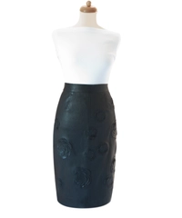 Pre-Fall 2010 Shanghai Collection Runway Chanel Leather Camelia Skirt