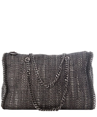 Stella McCartney Silver Metallic Falabella Bouclé Shoulder Bag