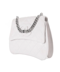 Chanel White Quilted Leather Handbag