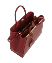 Fendi Red Leather '2Jours' Tote Bag