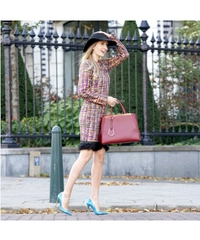 Fendi Red Leather '2Jours' Tote Bag