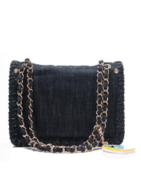 Chanel Denim Multicolor Embroidered Flap Bag - Limited Edition