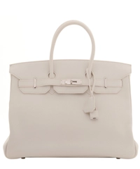 Hermès White Clemence Leather Birkin 35