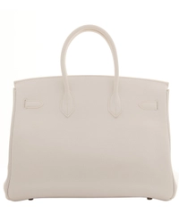 Hermès White Clemence Leather Birkin 35