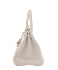 Hermès White Clemence Leather Birkin 35
