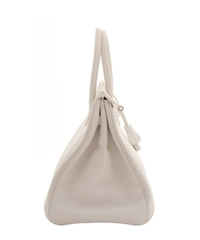Hermès White Clemence Leather Birkin 35