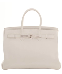Hermès White Clemence Leather Birkin 35