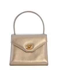 Chanel Metallic Gold Leather Mini Kelly Flap Bag