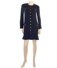 Chanel Blue Robe Manteau