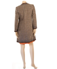 Moschino Cheap and Chic Multicolor Tweed Slim-cut Coat