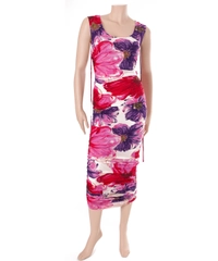 Dolce & Gabbana Floral Print Ruched Maxi Dress
