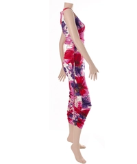 Dolce & Gabbana Floral Print Ruched Maxi Dress