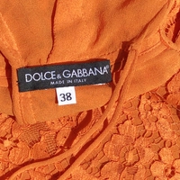 Dolce & Gabbana Orange Lace Dress