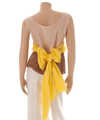 Marni Yellow/Brown Wrap Top