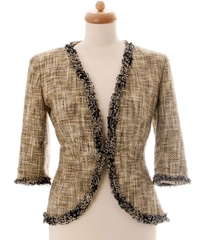 Chanel Multicolor Fantasy Tweed Fringed Jacket 03P