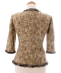 Chanel Multicolor Fantasy Tweed Fringed Jacket 03P