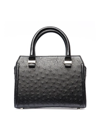 Victoria Beckham Mini Black Ostrich Leather Handbag