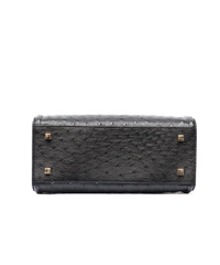 Victoria Beckham Mini Black Ostrich Leather Handbag