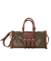 Alexander McQueen 'Savana' Ocelot Print Calf Hair And Leather Duffle Bag
