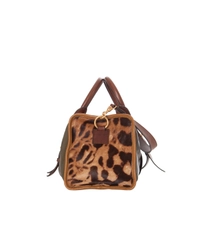 Alexander McQueen 'Savana' Ocelot Print Calf Hair And Leather Duffle Bag